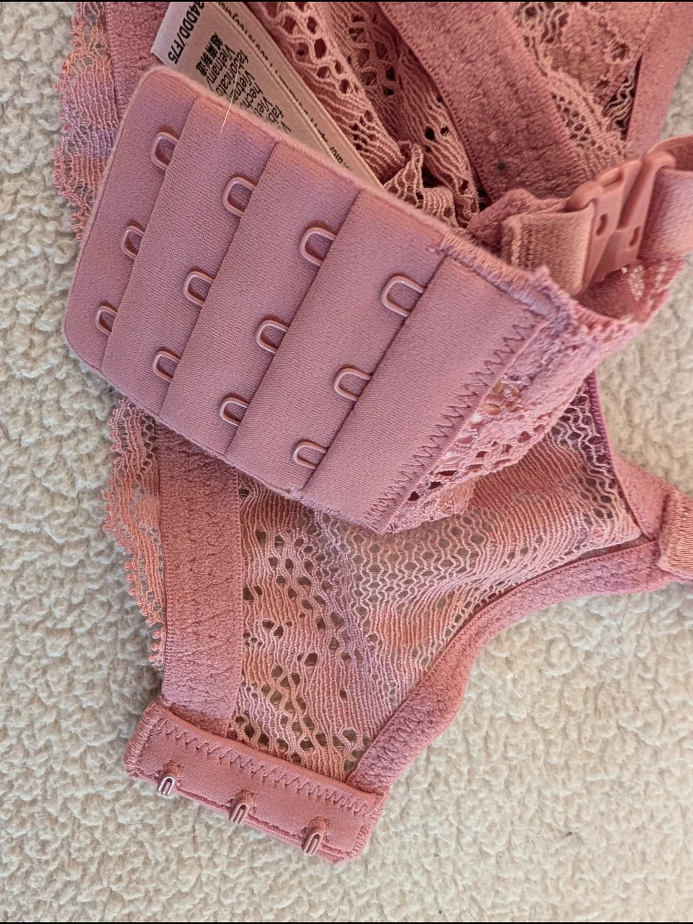 Victoria's Secret Lace Dream Angels Unlined Bra Trio - Blush, Plum, Black 32DDD - Picture 6 of 12